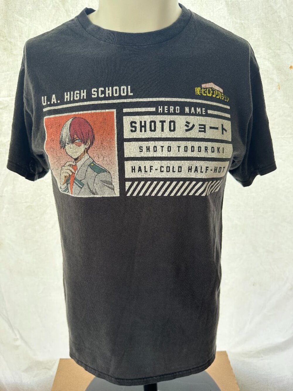My Hero Academia Shoto Todoroki Men's Black T Shirt Medium